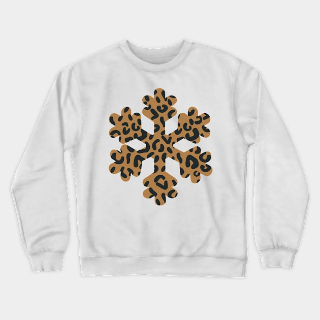 Leopard print snowflake Crewneck Sweatshirt by Peach Lily Rainbow